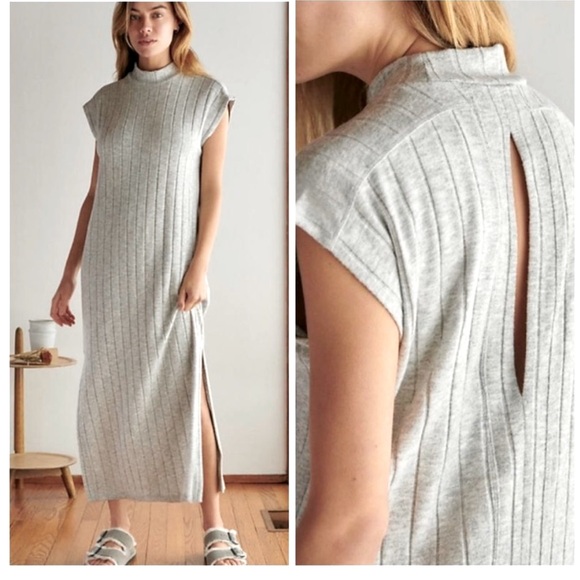 Anthropologie Saturday Sunday Elisabeth Maxi Dress Gray Size XS - Picture 1 of 9
